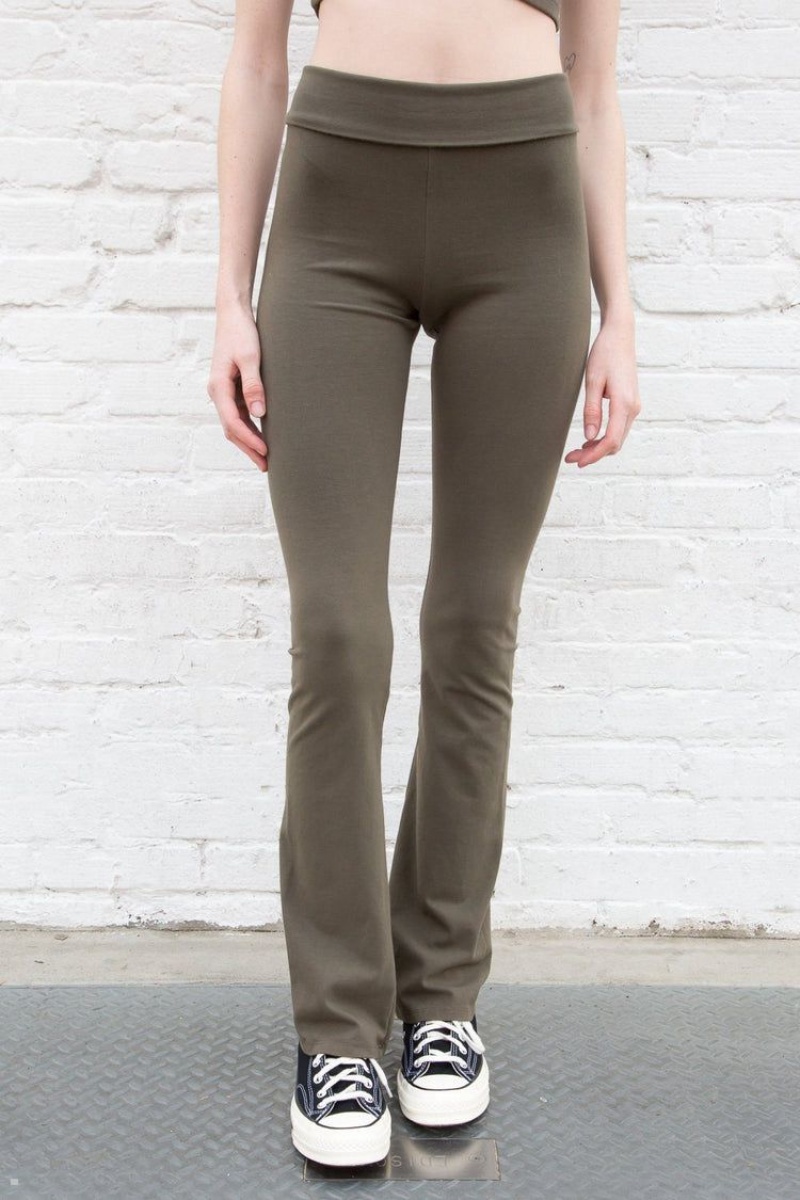 Pantalon Brandy Melville Priscilla Vert Olive | OWO-45612455